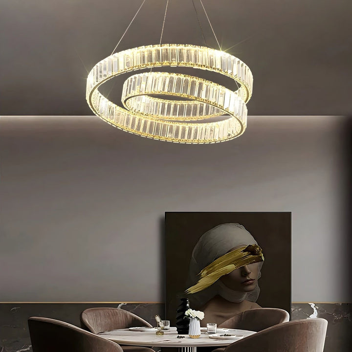 Bertolda Chandelier – Double Layer Crystal & Stainless Light | Vinlighting | Vinlighting