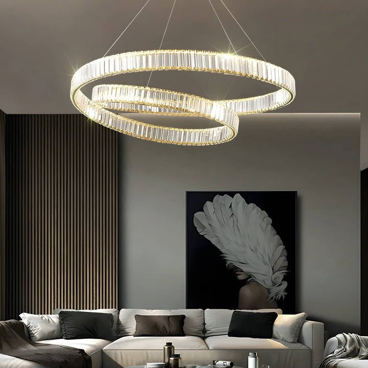 Bertolda Chandelier – Double Layer Crystal & Stainless Light | Vinlighting | Vinlighting