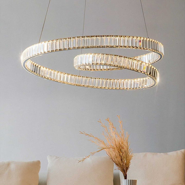 Bertolda Chandelier – Double Layer Crystal & Stainless Light | Vinlighting | Vinlighting