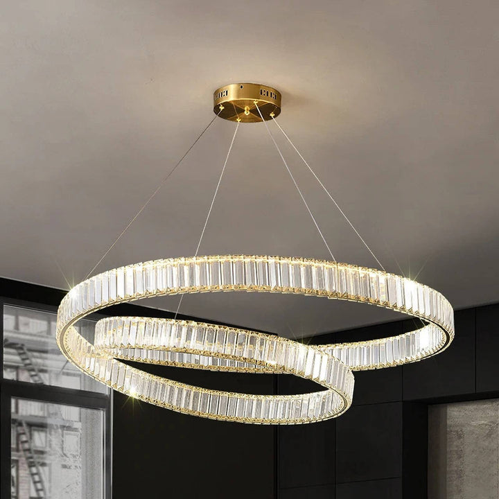 Bertolda Chandelier – Double Layer Crystal & Stainless Light | Vinlighting | Vinlighting