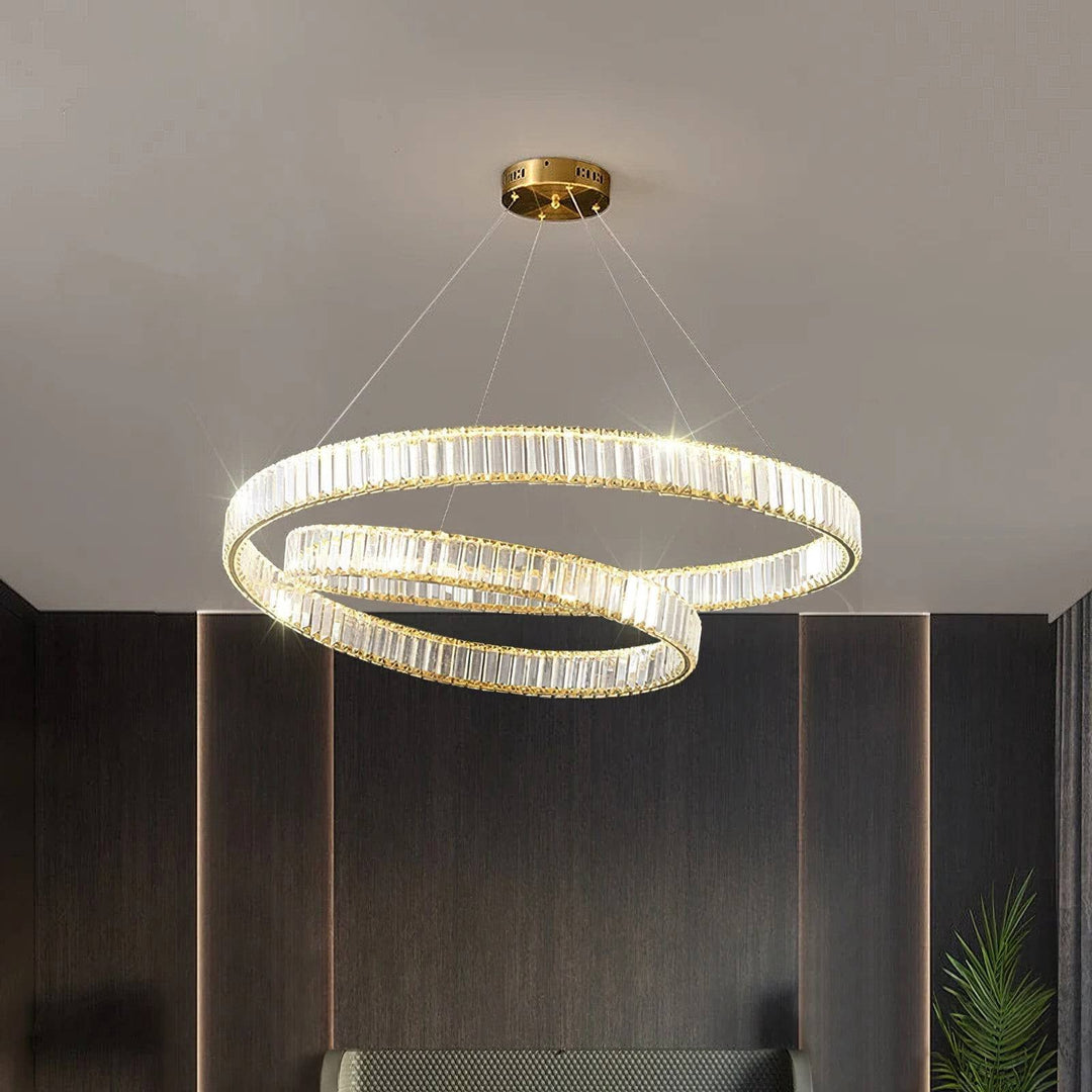 Bertolda Chandelier – Double Layer Crystal & Stainless Light | Vinlighting | Vinlighting