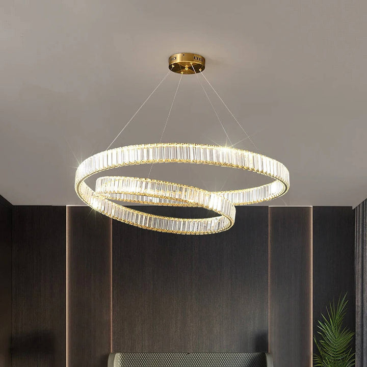 Bertolda Chandelier – Double Layer Crystal & Stainless Light | Vinlighting | Vinlighting