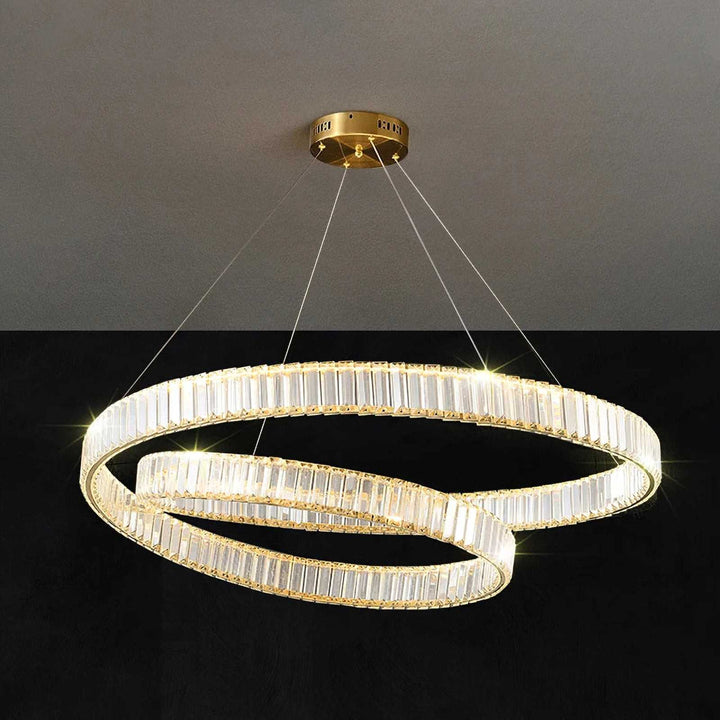 Bertolda Chandelier – Double Layer Crystal & Stainless Light | Vinlighting | Vinlighting