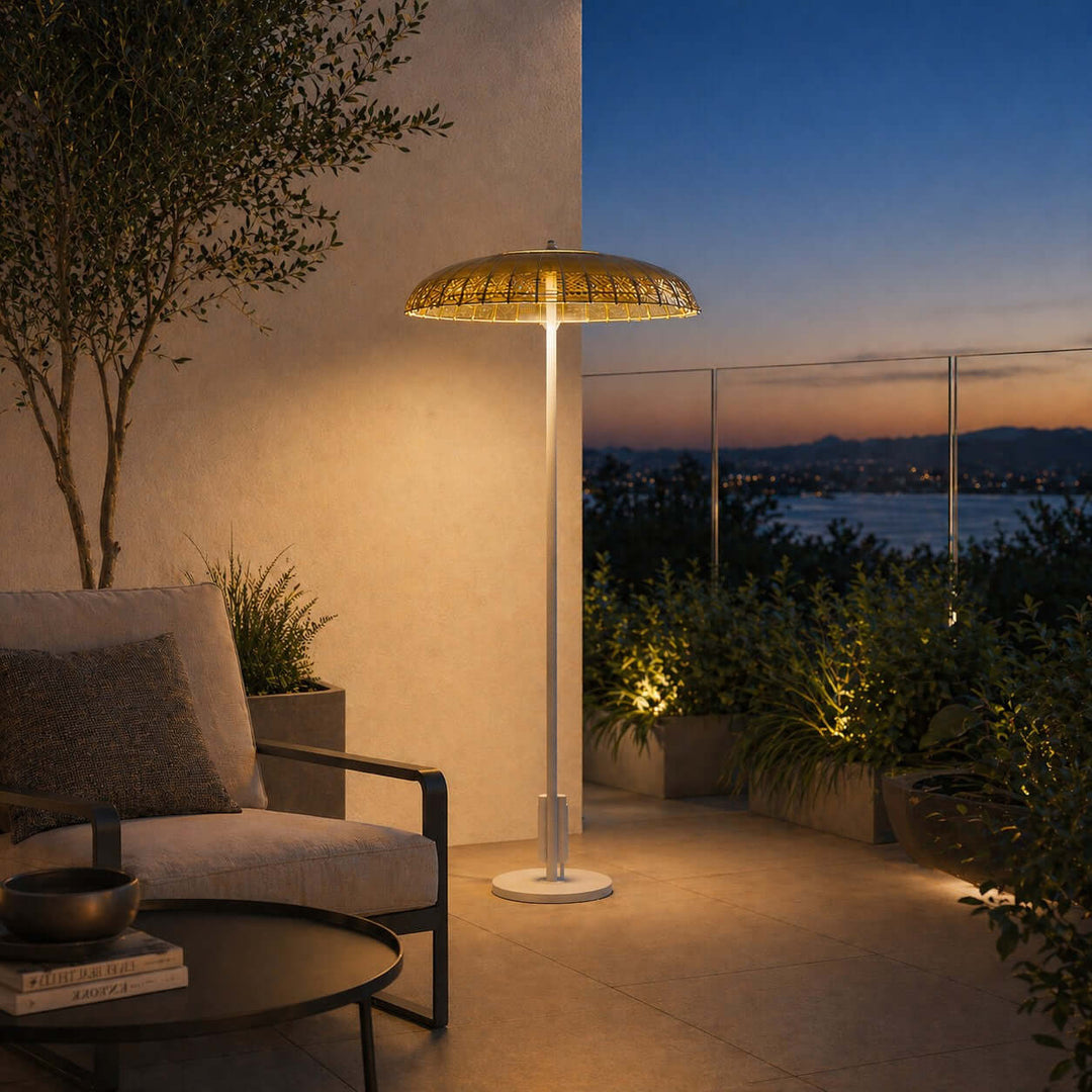 Beryth Floor Lamp - Mushroom Solar Outdoor Landscape Light