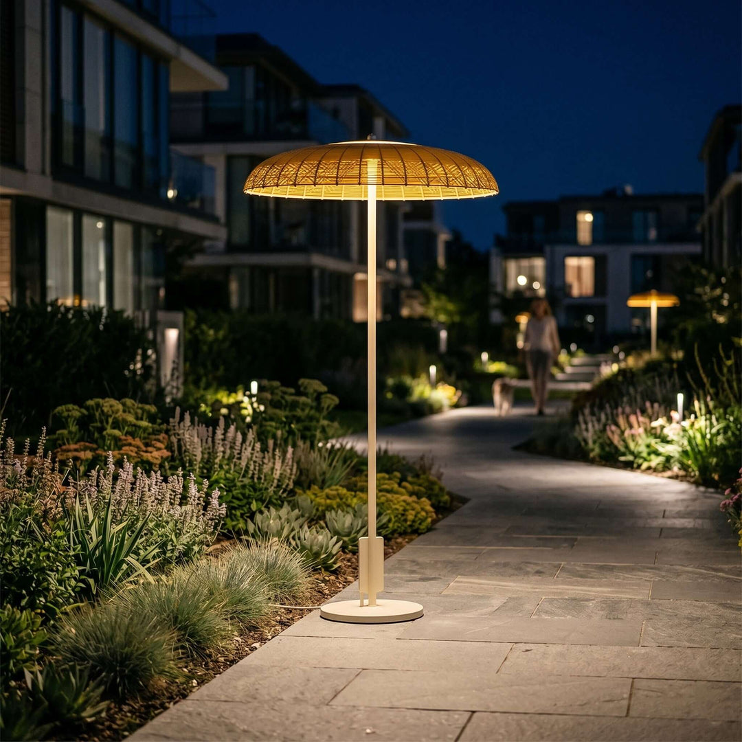 Beryth Floor Lamp - Mushroom Solar Outdoor Landscape Light