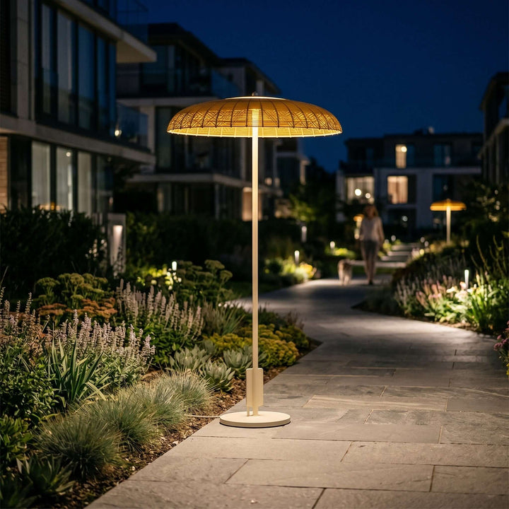 Beryth Floor Lamp - Mushroom Solar Outdoor Landscape Light