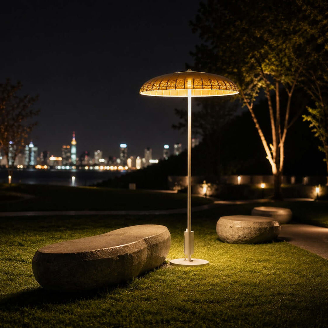 Beryth Floor Lamp - Mushroom Solar Outdoor Landscape Light