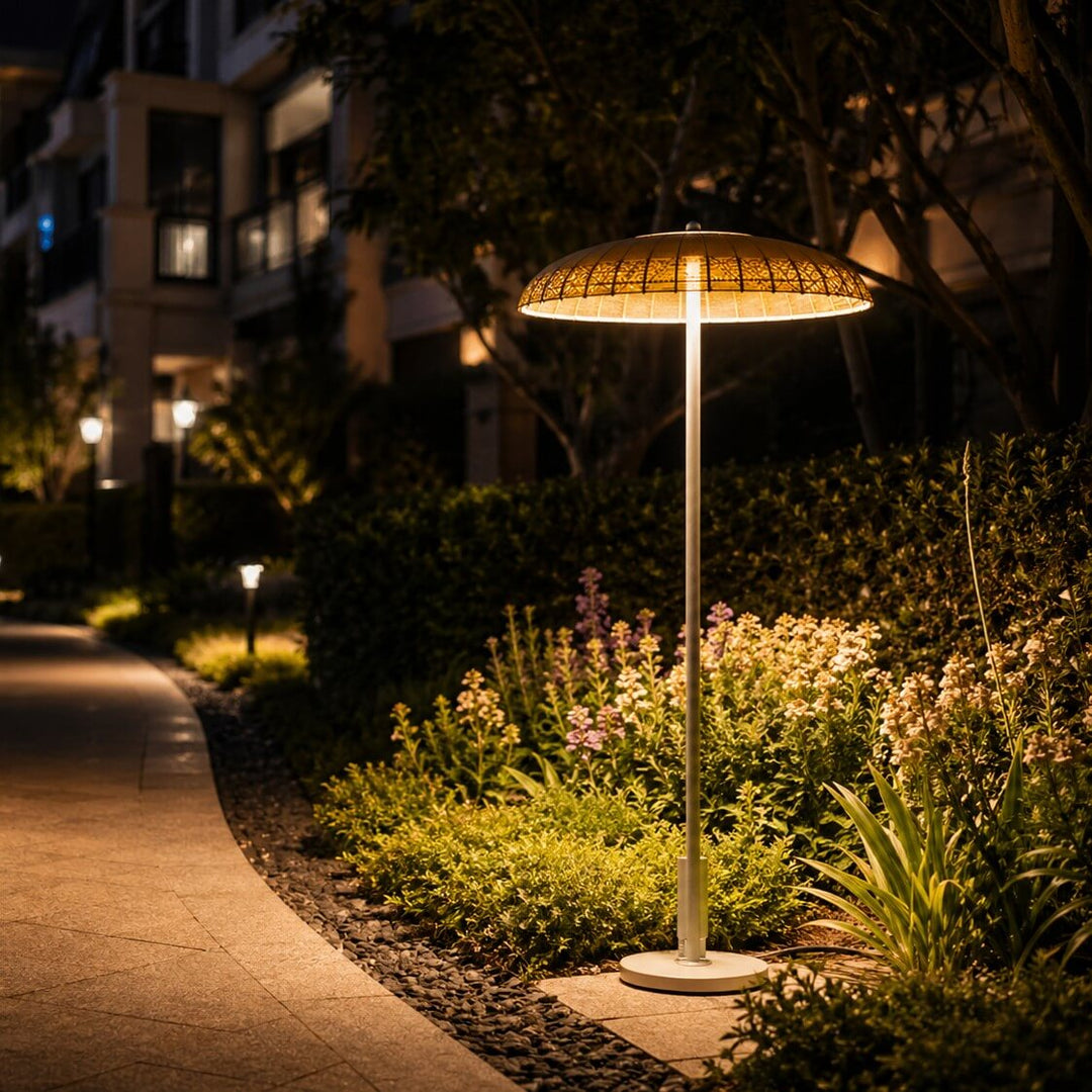Beryth Floor Lamp - Mushroom Solar Outdoor Landscape Light