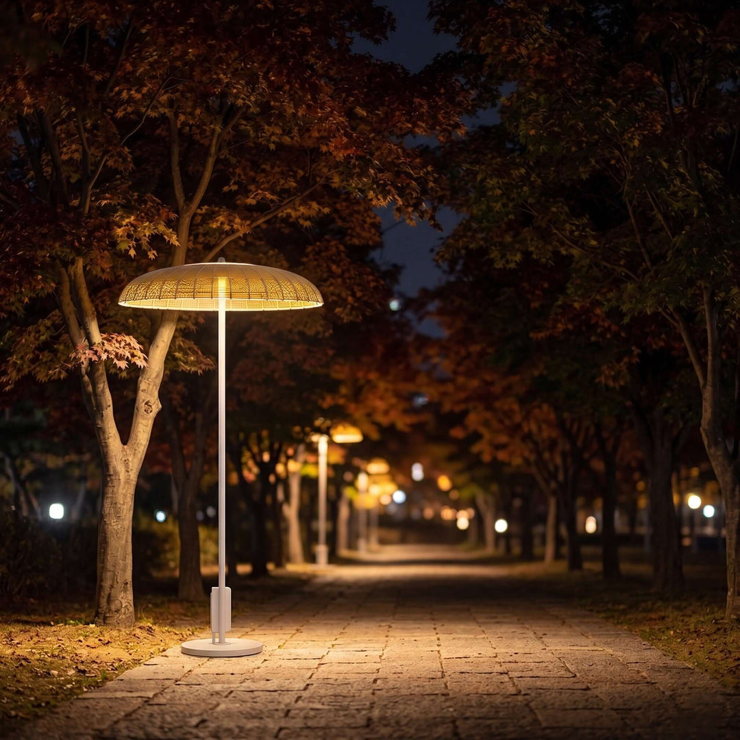 Beryth Floor Lamp - Mushroom Solar Outdoor Landscape Light