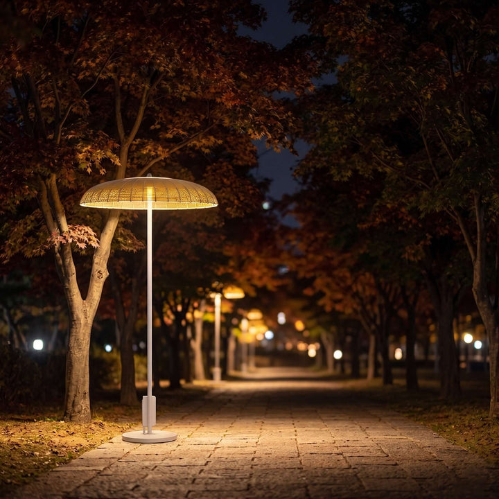 Beryth Floor Lamp - Mushroom Solar Outdoor Landscape Light