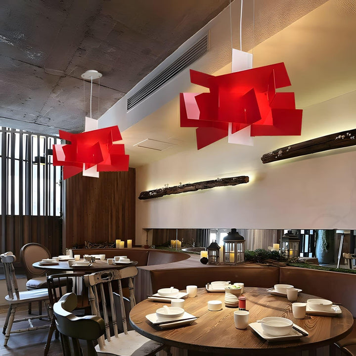 Big Bang Chandelier - Modern Red Dining Room Light | Vinlighting | Vinlighting