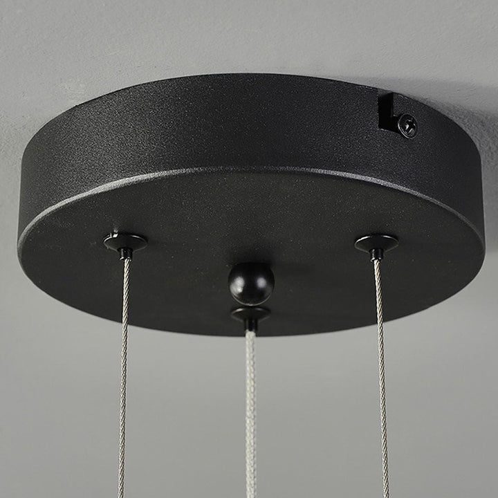 Black Round Contemporary Kitchen Pendant Light | Dining Room Dome | Vinlighting | Vinlighting