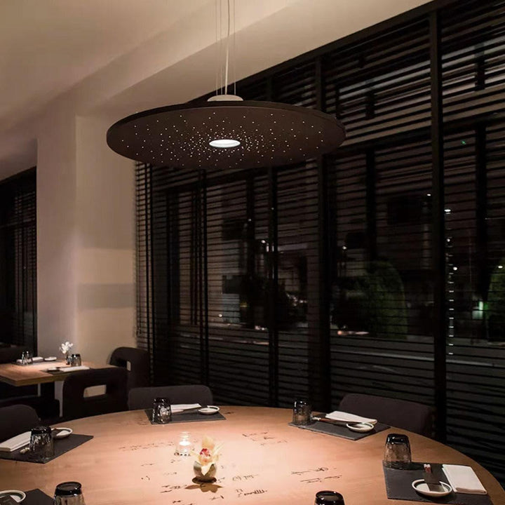 Black Round Contemporary Kitchen Pendant Light | Dining Room Dome | Vinlighting | Vinlighting