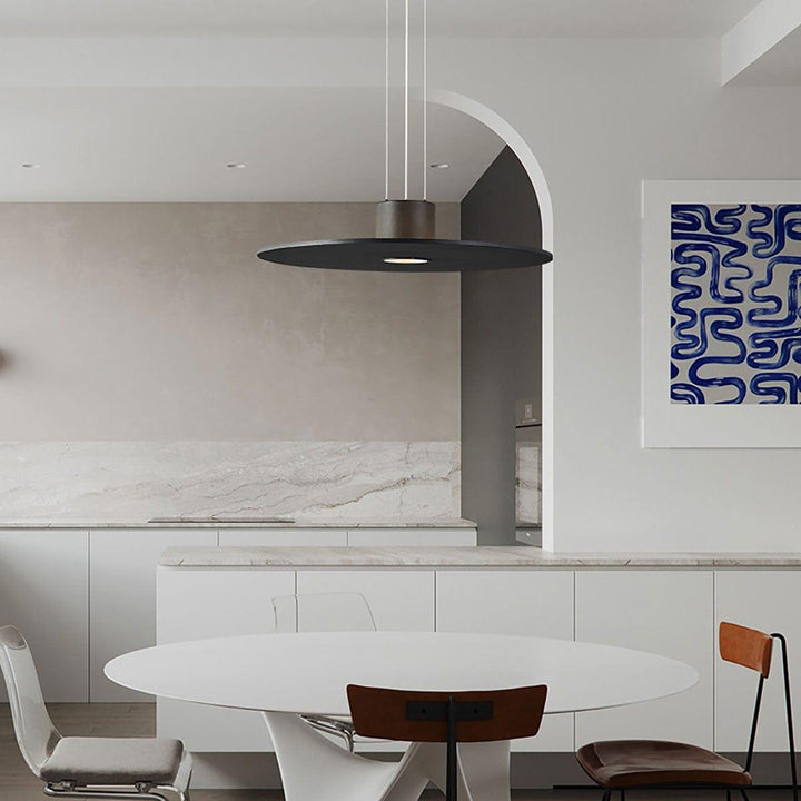 Black Round Contemporary Kitchen Pendant Light | Dining Room Dome | Vinlighting | Vinlighting