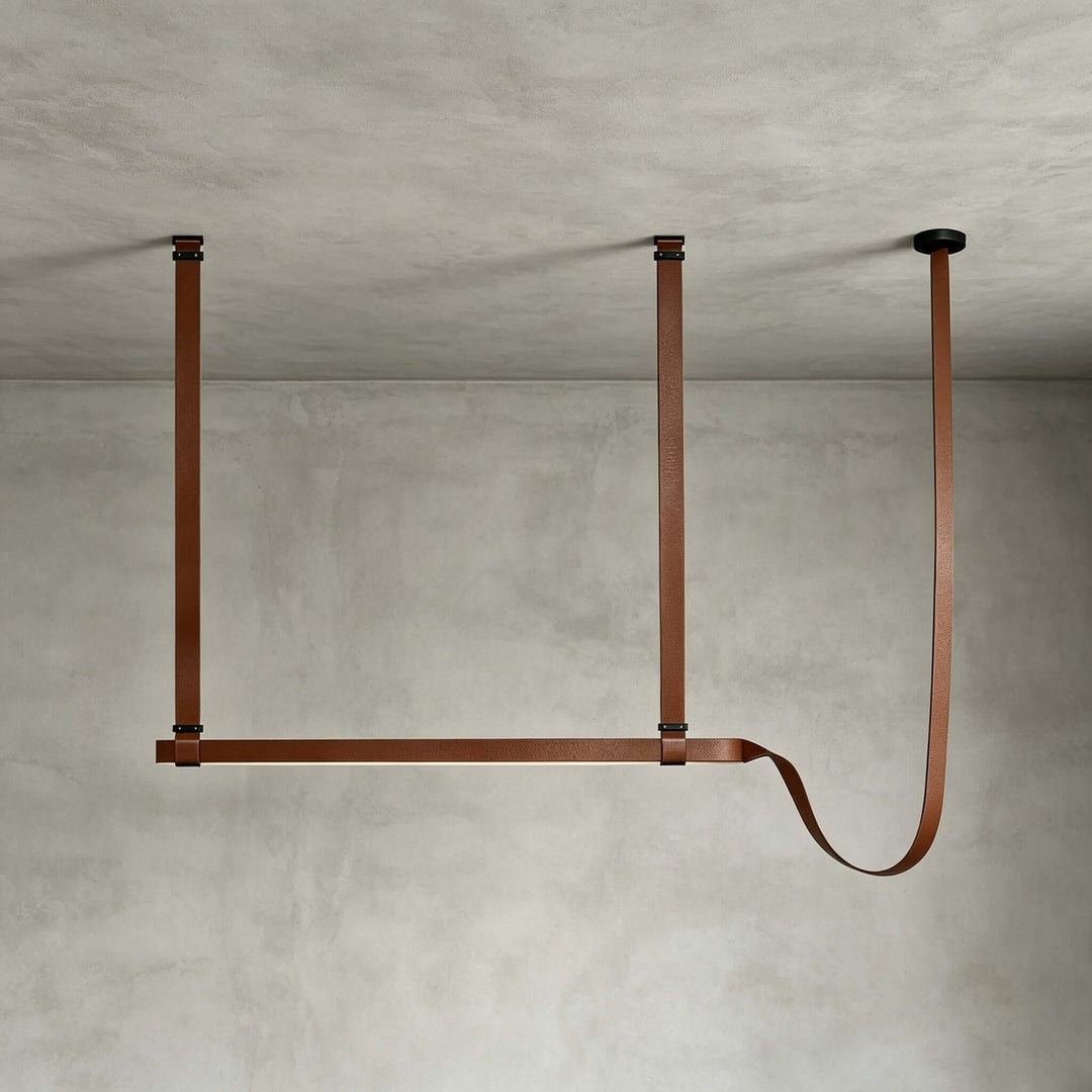 Boden Linear Chandelier - Creative Leather Dining Island Light | Vinlighting