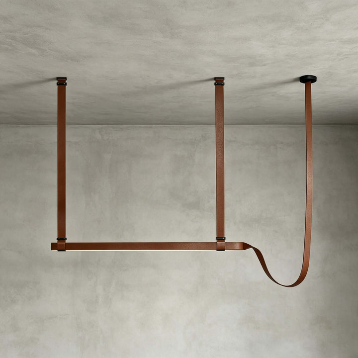 Boden Linear Chandelier - Creative Leather Dining Island Light | Vinlighting