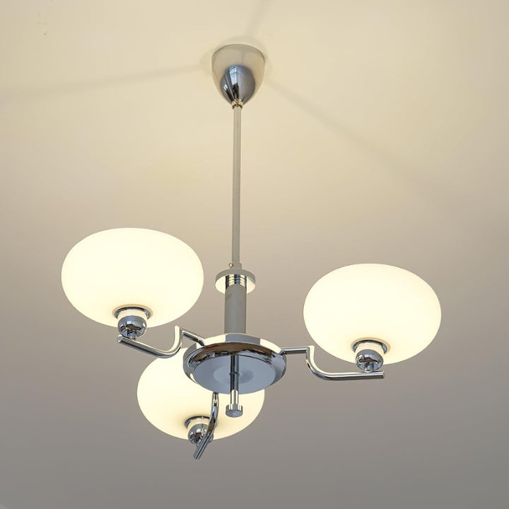 Bonnie Milk Glass and Gold 3 Light Chandelier - Vinlighting | Vinlighting | Vinlighting