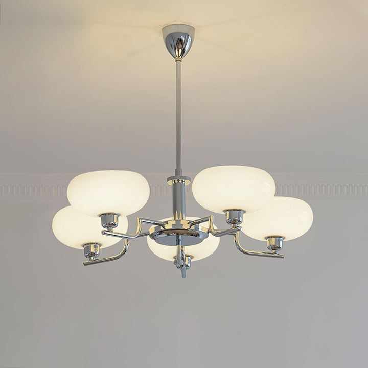 Bonnie Milk Glass and Gold 3 Light Chandelier - Vinlighting | Vinlighting | Vinlighting