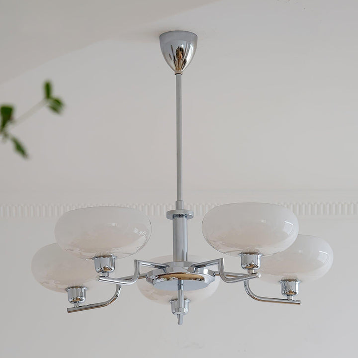 Bonnie Milk Glass and Gold 3 Light Chandelier - Vinlighting | Vinlighting | Vinlighting
