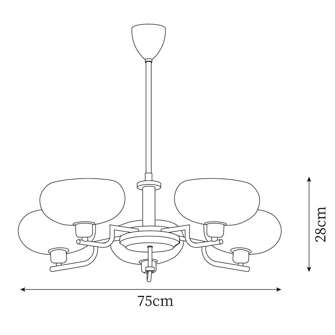 Bonnie Milk Glass and Gold 3 Light Chandelier - Vinlighting | Vinlighting | Vinlighting