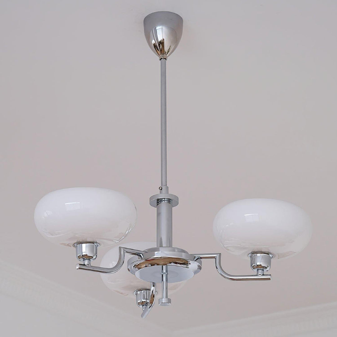 Bonnie Milk Glass and Gold 3 Light Chandelier - Vinlighting | Vinlighting | Vinlighting