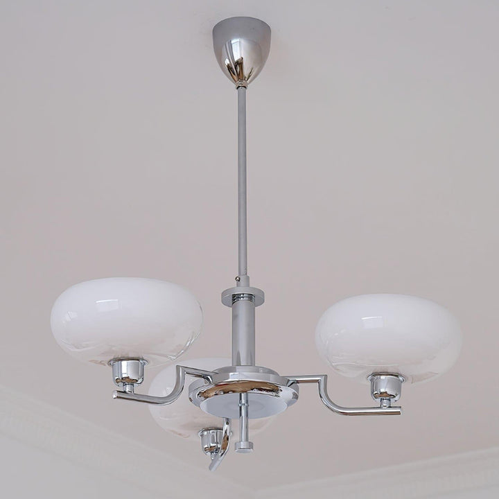 Bonnie Milk Glass and Gold 3 Light Chandelier - Vinlighting | Vinlighting | Vinlighting
