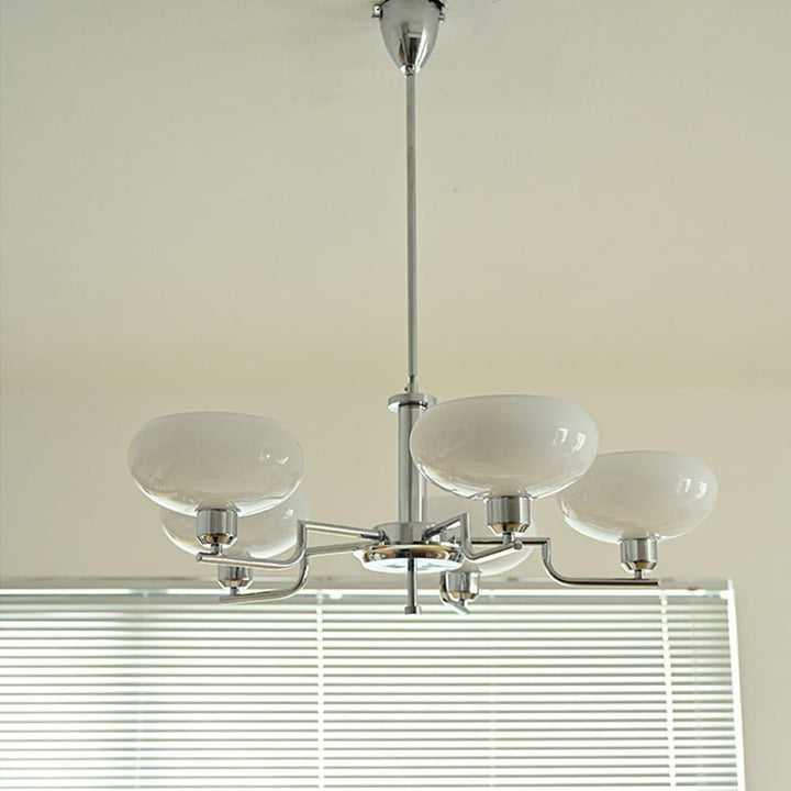 Bonnie Milk Glass and Gold 3 Light Chandelier - Vinlighting | Vinlighting | Vinlighting