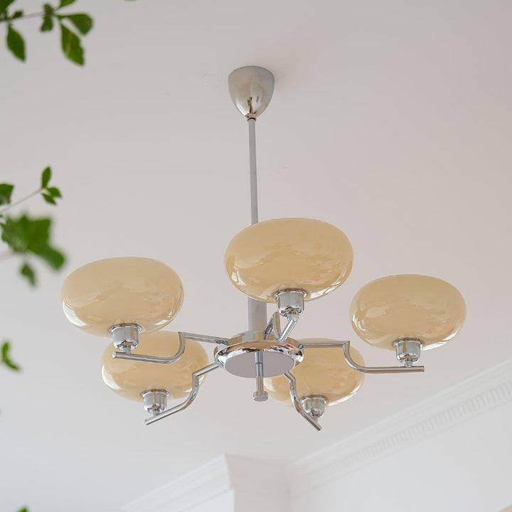 Bonnie Milk Glass and Gold 3 Light Chandelier - Vinlighting | Vinlighting | Vinlighting