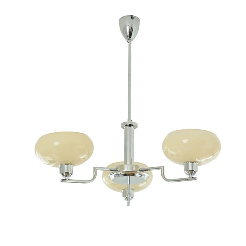 Bonnie Milk Glass and Gold 3 Light Chandelier - Vinlighting | Vinlighting | Vinlighting