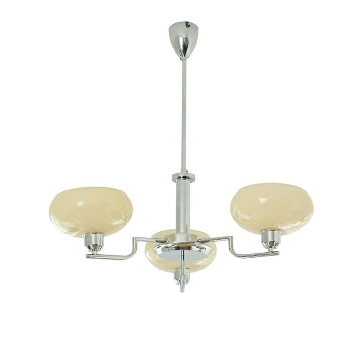 Bonnie Milk Glass and Gold 3 Light Chandelier - Vinlighting | Vinlighting | Vinlighting