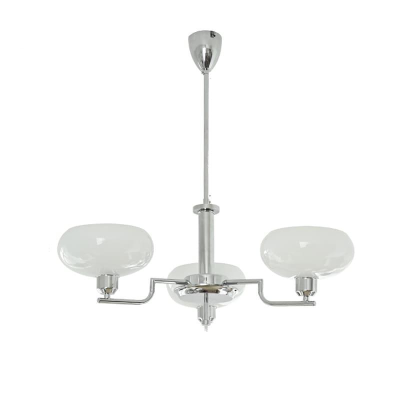 Bonnie Milk Glass and Gold 3 Light Chandelier - Vinlighting | Vinlighting | Vinlighting