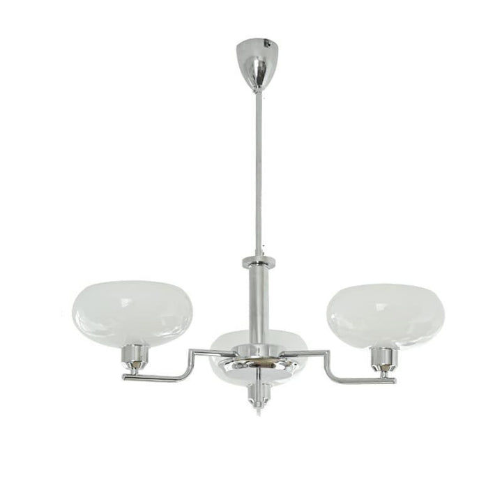 Bonnie Milk Glass and Gold 3 Light Chandelier - Vinlighting | Vinlighting | Vinlighting