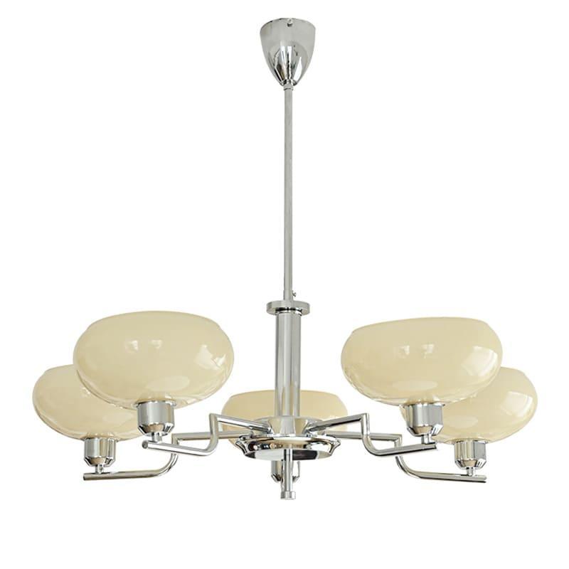 Bonnie Milk Glass and Gold 3 Light Chandelier - Vinlighting | Vinlighting | Vinlighting