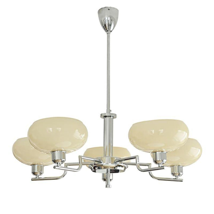 Bonnie Milk Glass and Gold 3 Light Chandelier - Vinlighting | Vinlighting | Vinlighting