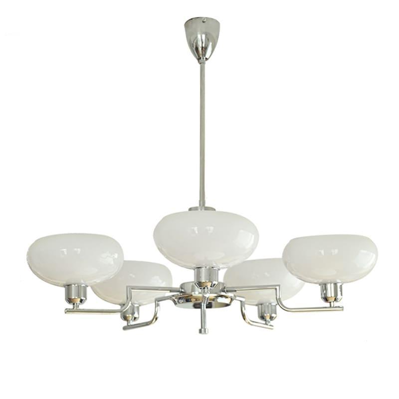 Bonnie Milk Glass and Gold 3 Light Chandelier - Vinlighting | Vinlighting | Vinlighting