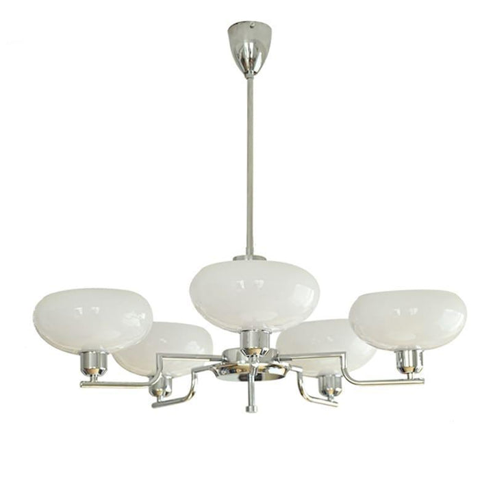 Bonnie Milk Glass and Gold 3 Light Chandelier - Vinlighting | Vinlighting | Vinlighting