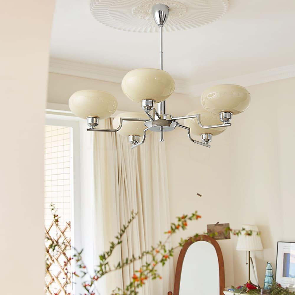 Bonnie Milk Glass and Gold 3 Light Chandelier - Vinlighting | Vinlighting | Vinlighting