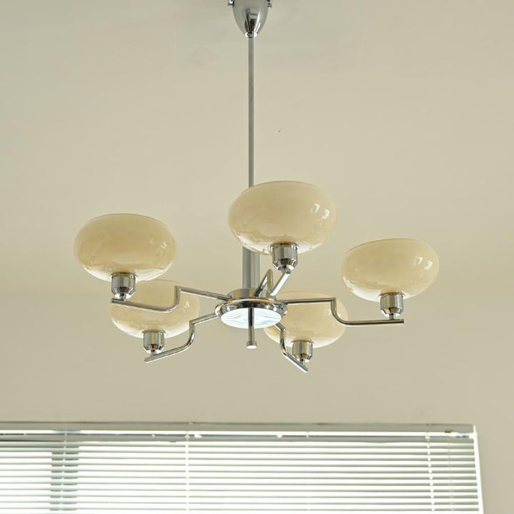 Bonnie Milk Glass and Gold 3 Light Chandelier - Vinlighting | Vinlighting | Vinlighting
