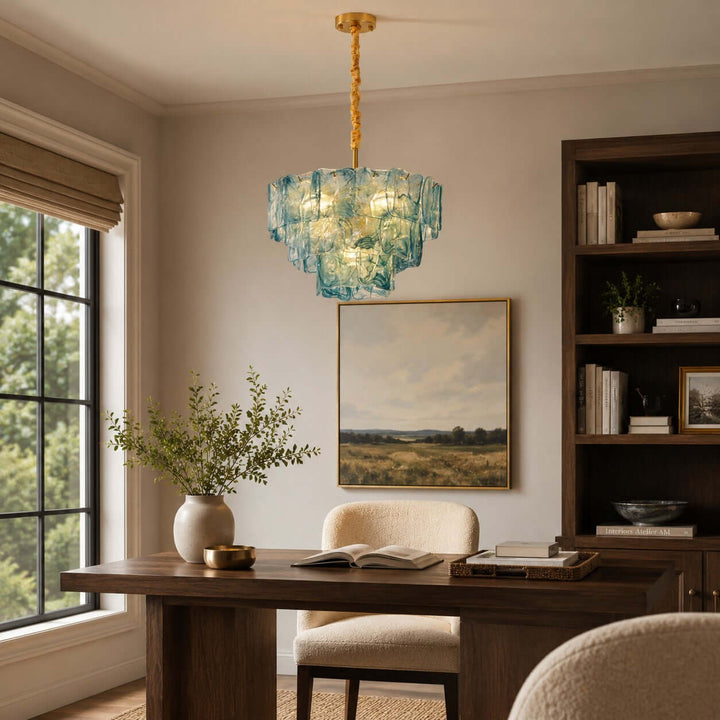 Velmora Chandelier Murano Glass Lighting for Dining Room