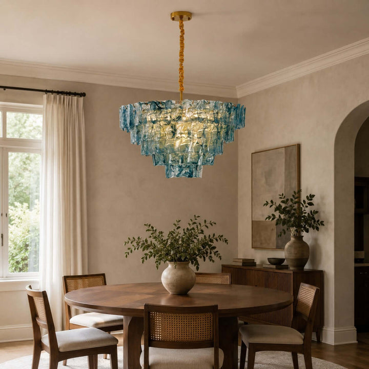 Velmora Chandelier Murano Glass Lighting for Dining Room
