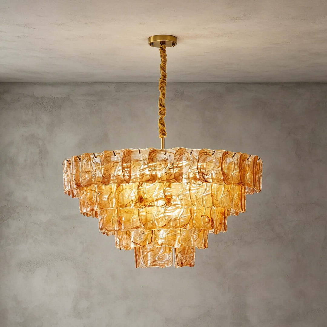 Velmora Chandelier Murano Glass Lighting for Dining Room