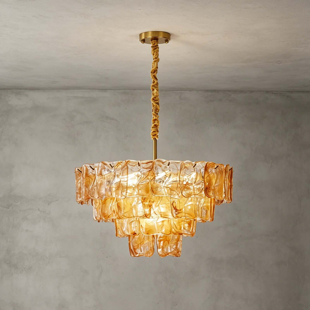 Velmora Chandelier Murano Glass Lighting for Dining Room