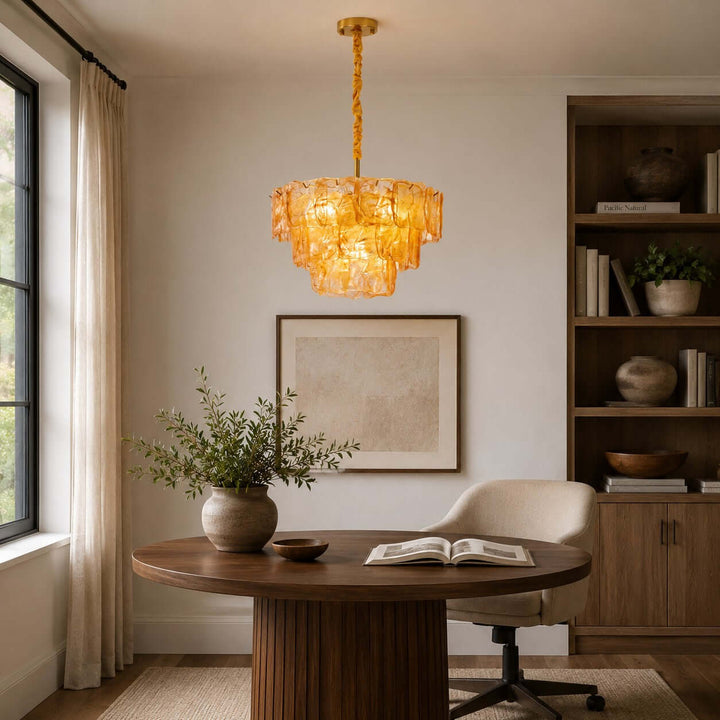 Velmora Chandelier Murano Glass Lighting for Dining Room