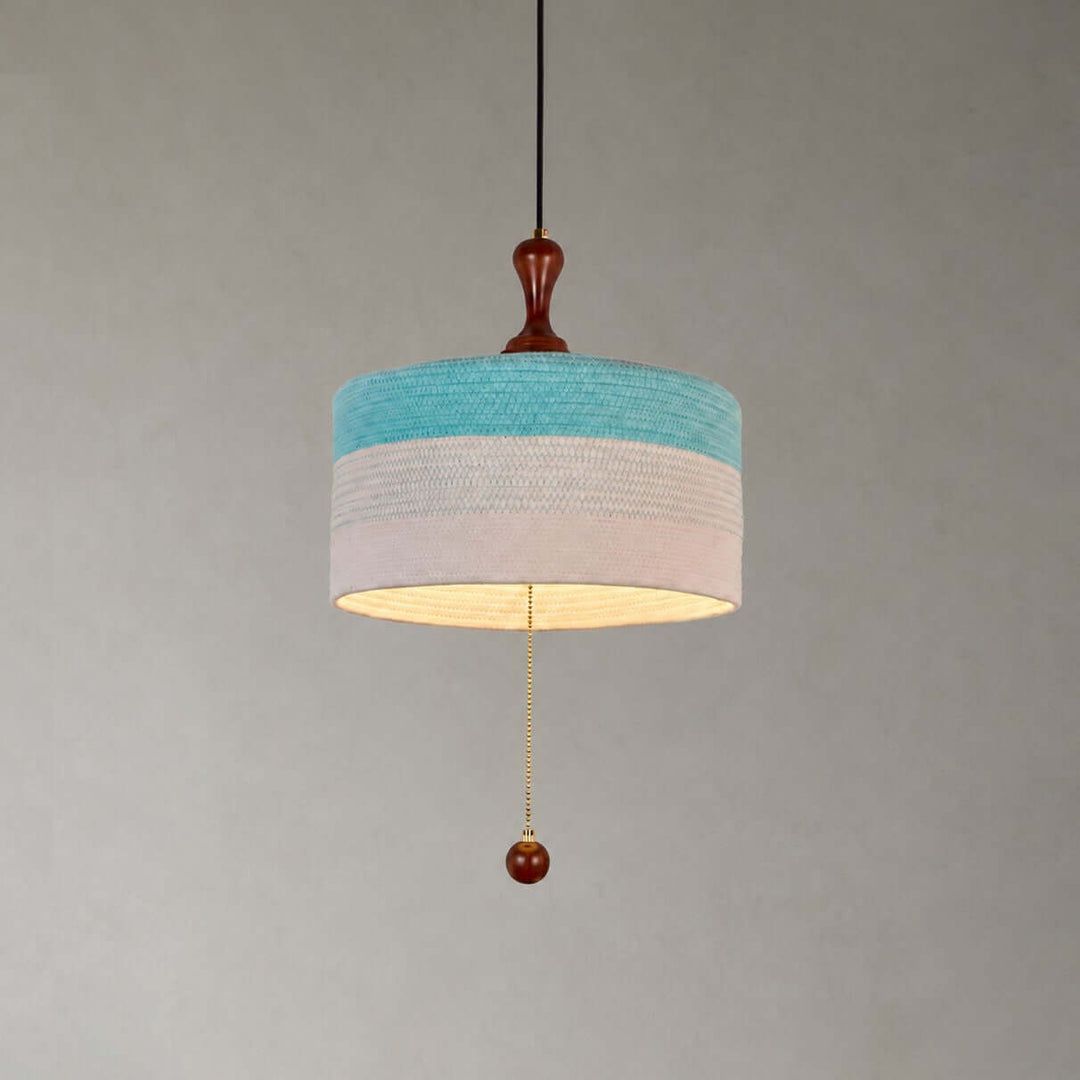 Brenoa Pendant Light | Vintage Fabric Shade for Dining Rooms