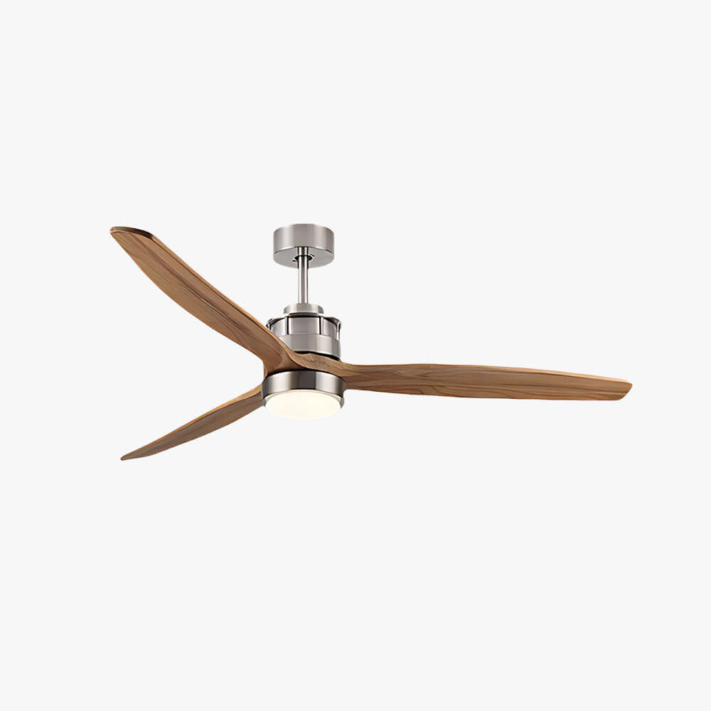 Brezol Ceiling Fan Light - Modern French Wood Dining Light