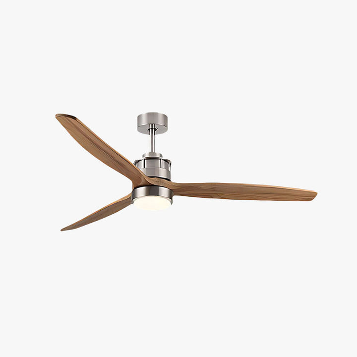 Brezol Ceiling Fan Light - Modern French Wood Dining Light
