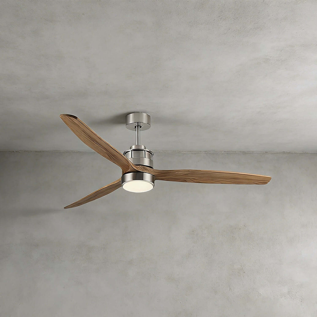 Brezol Ceiling Fan Light - Modern French Wood Dining Light