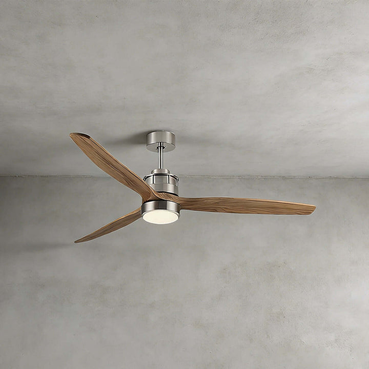 Brezol Ceiling Fan Light - Modern French Wood Dining Light