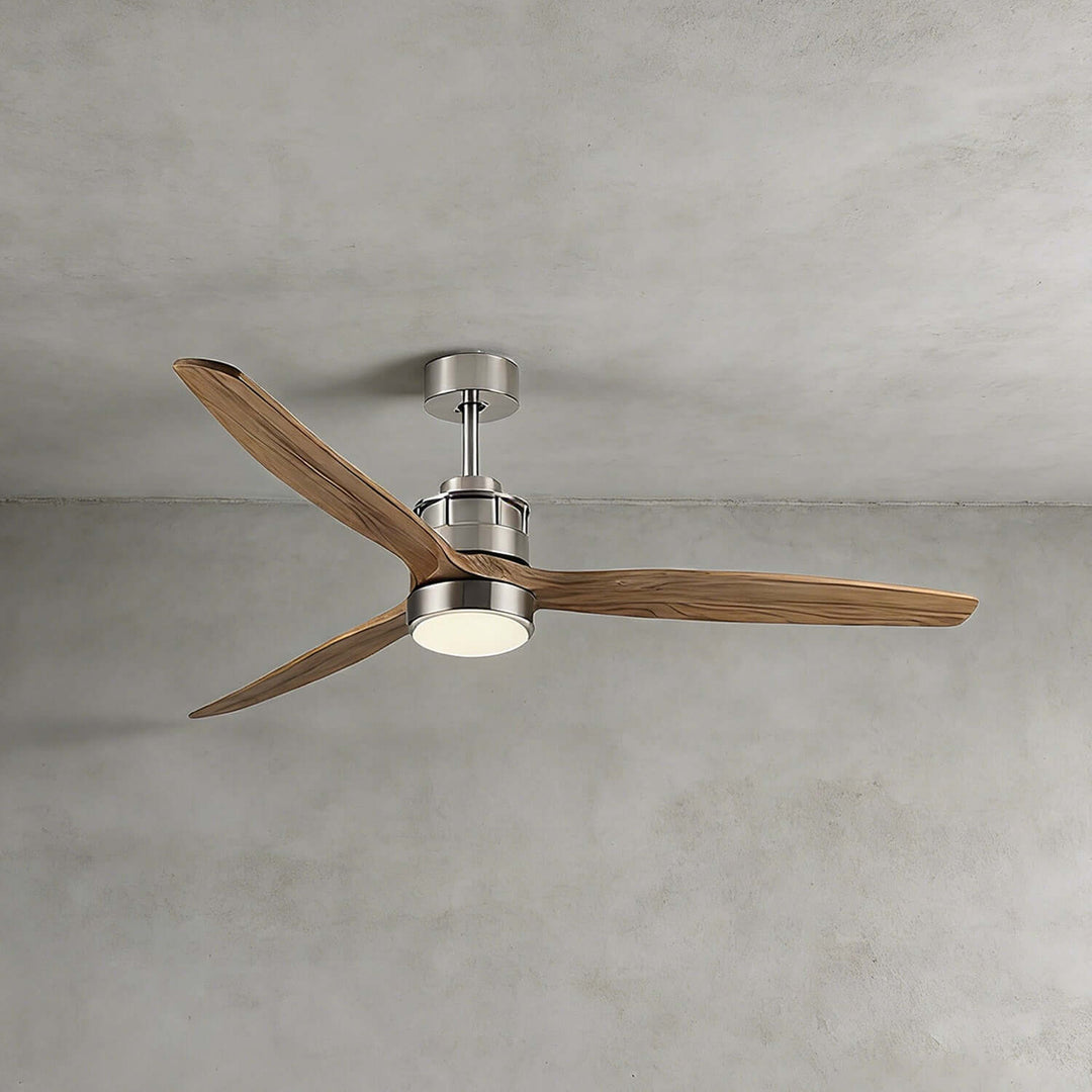 Brezol Ceiling Fan Light - Modern French Wood Dining Light