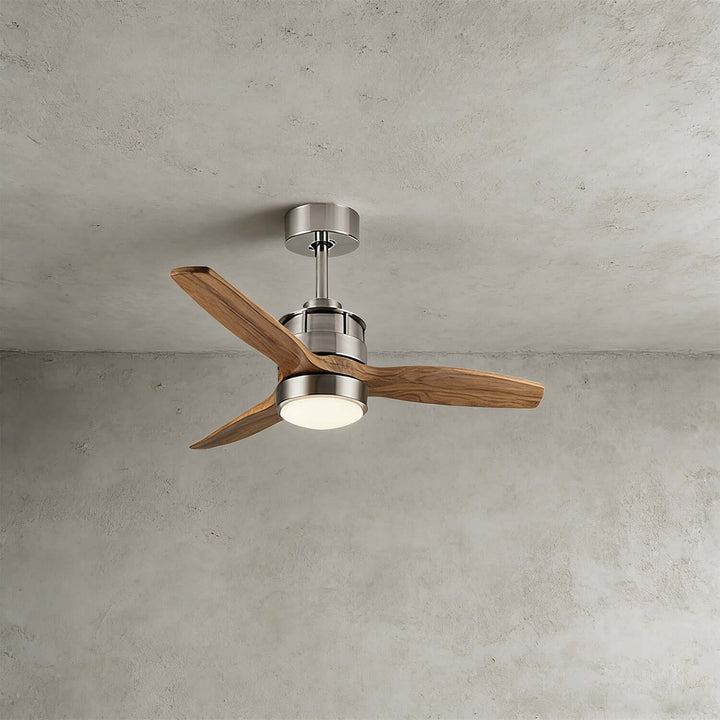 Brezol Ceiling Fan Light - Modern French Wood Dining Light